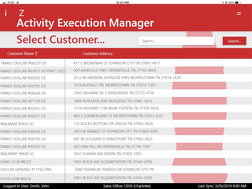 Task maker select customer directory